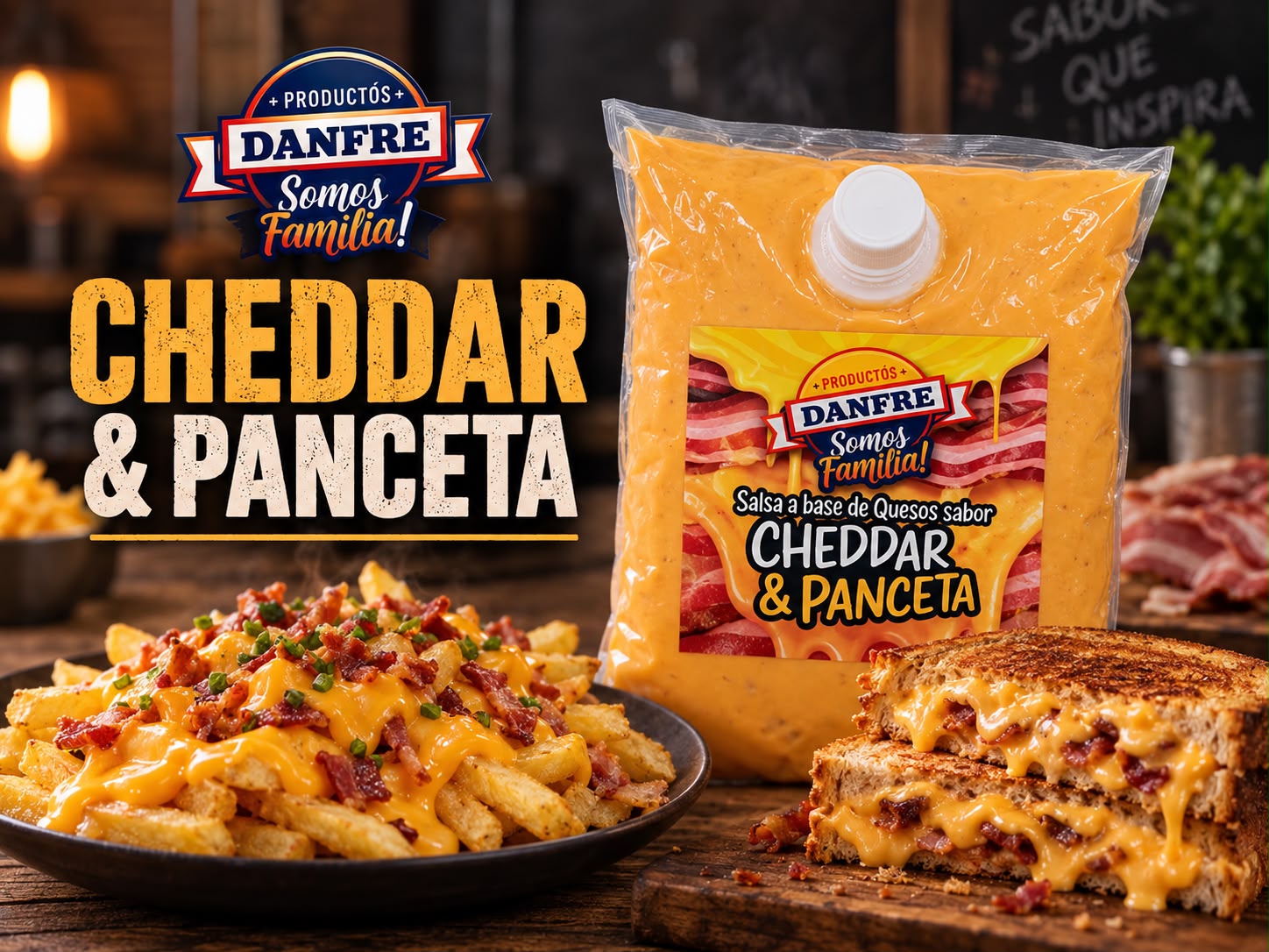 Pasta Cheddar Danfre con Panceta